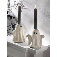 The Very Collection Set Of 2 Ceramic Ghost Shaped Candle Holders