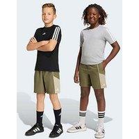 Adidas Sportswear Junior Unisex Color Block Woven Shorts - Green