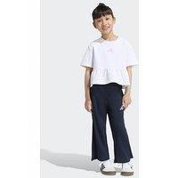 Adidas Sportswear Kids Girls Seasonals Sweat Ruffles Set Little Girls - White