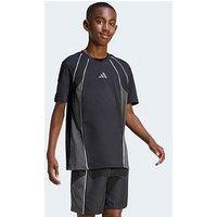 Adidas Sportswear Junior Unisex Color Block T-Shirt - Black
