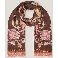 Monsoon Samara Floral Scarf - Brown