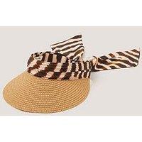 Monsoon Erin Animal Ribbon Visor - Cream