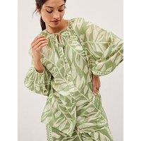 Monsoon Lillie Printed Shirt - Green