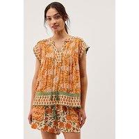 Monsoon Carris Floral Top - Orange