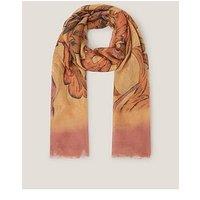 Monsoon Hermione Floral Scarf - Orange