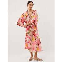 Monsoon Anissa Printed Kaftan - Cream