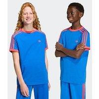 Adidas Originals Junior Boys 3 - Stripe T-Shirt - Blue