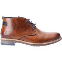 Hush Puppies Mens Jonas Crunch Leather Lace Up Comfort Chukka Boots - Light Brown