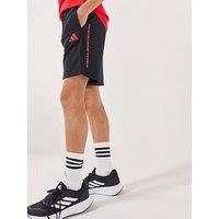 Adidas Sportswear Junior Boys Boys French Terry Slogan Shorts - Black