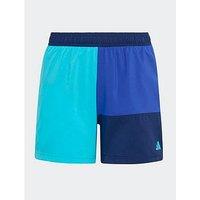 Adidas Boys Colourblock Swimshorts - Blue