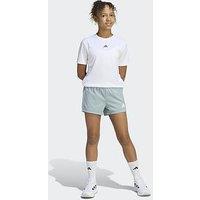 Adidas Junior Girls Train Essentials 3-Stripe Shorts - Green