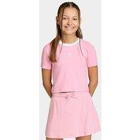 Adidas Originals Junior Girl'S Tight Mini Rib T-Shirt - Pink