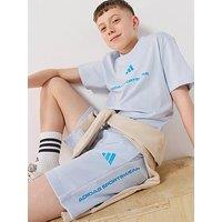 Adidas Sportswear Junior Boys Boys French Terry Slogan Shorts - Blue