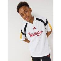 Adidas Sportswear Junior Unisex House Of Tiro Unisex All Over Print T-Shirt - White