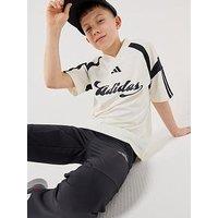 Adidas Sportswear Junior Unisex House Of Tiro Unisex All Over Print T-Shirt - White