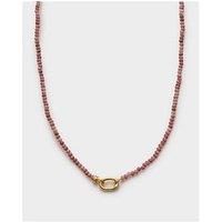 Katie Loxton Rhodochrosite Necklace , Gold Coated , 42Cm