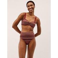 Monsoon Zaria Crochet Bandeau Bikini Top - Red