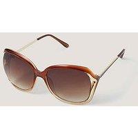 Monsoon Ombre Gold Trim Wrap - Brown