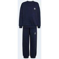 Adidas Originals Kids Unisex Loose Crew Jogger Set - Blue