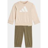 Adidas Sportswear Infant Unisex Essentials Jogger Set - Beige