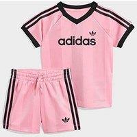 Adidas Originals Infant Shorts And T-Shirt Set - Pink