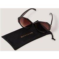 Monsoon Tort Angled Sunglasses - Brown