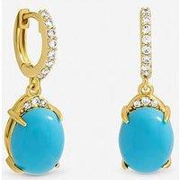 Jon Richard Gold Plated And Turquoise Stone Earrings