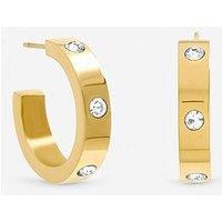 Jon Richard Gold Plated Waterproof And Crystal Hoop Earrings