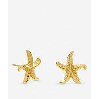 Jon Richard Gold Plated Waterproof Coastal Starfish Earrings