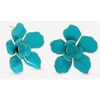 Mood Turquoise Statement Flower Earrings