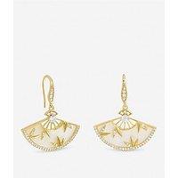 Jon Richard Gold Plated Mother Of Pearl Fan Earrings