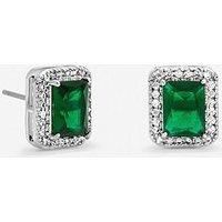Jon Richard Cubic Zirconia Emerald Perfume Bottle Stud Earrings