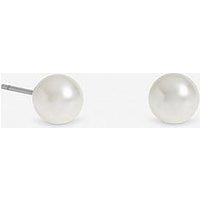 Jon Richard Silver Plated Small White Pearl Stud Earrings