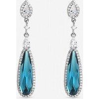 Jon Richard Gold Plated And Tanzanite Pear Drop Earrings