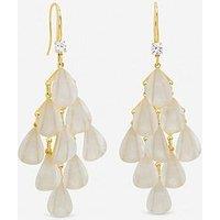 Jon Richard Gold Plated And Cream Droplet Earrings