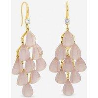 Jon Richard Gold Plated And Purple Droplet Earrings