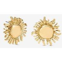 Mood Gold Plated Sun Stud Earrings