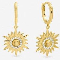 Inicio Gold Plated And Pave Star Huggie Earrings - Gift Pouch