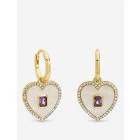 Jon Richard Gold Plated And Mother Of Pearl Heart Earrings