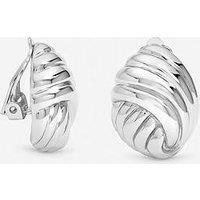 Jon Richard Silver Plated Shell Clip Earrings