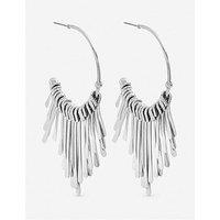 Mood Silver Plated Polished Stick Hoops