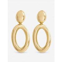 Mood Gold Plated Polished Open Drop Earrings