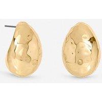 Mood Gold Plated Textured Dome Hoops