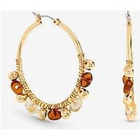 Mood Gold Polished And Resin Hoop Earrings