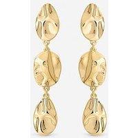 Mood Gold Polished Molten Drop Earrings