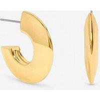 Jon Richard Gold Plated Flat Disk Hoop Earrings