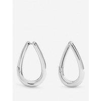 Jon Richard Silver Plated Twist Hoop Earrings