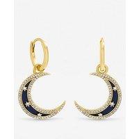 Inicio Gold Plated Lapis Celestial Earrings - Gift Pouch