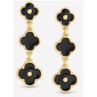 Mood Jet Clover Multi Row Earrings