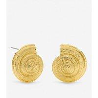 Inicio Gold Plated Statement Shell Earrings - Gift Pouch